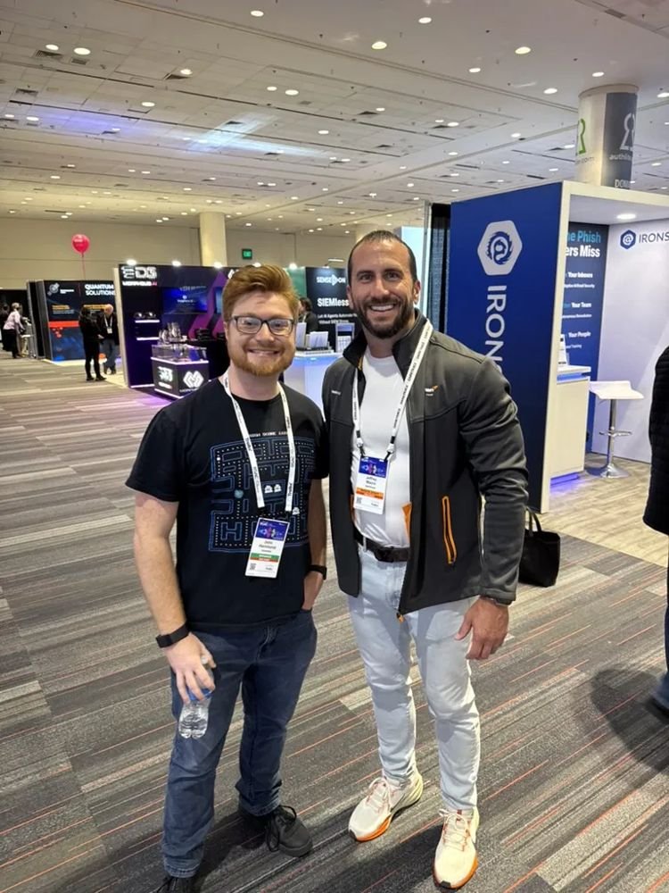 Jeffrey with a cybersecurity creator at RSA Conference