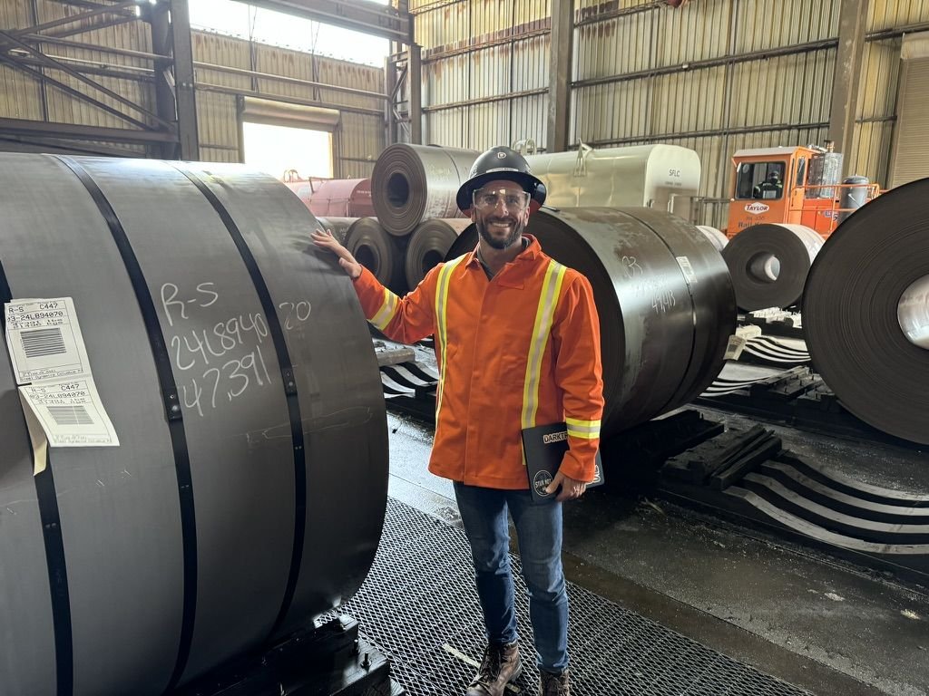 Jeffrey at a steel manufacturing plant