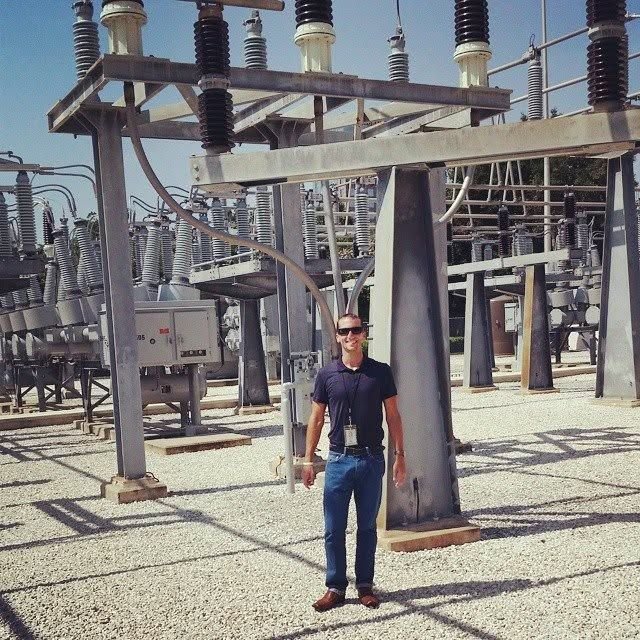 Jeffrey at a transmission substation